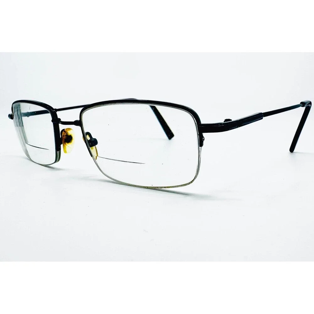 Flex Factor F5076 Eyeglasses Men Shinny Black Half Rim Rectangle 51/20/140 39595